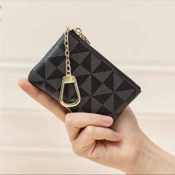 Mini Vintage Zipper Coin Purse, Versatile Keychain Bag With Keyring - Picture 5 of 8